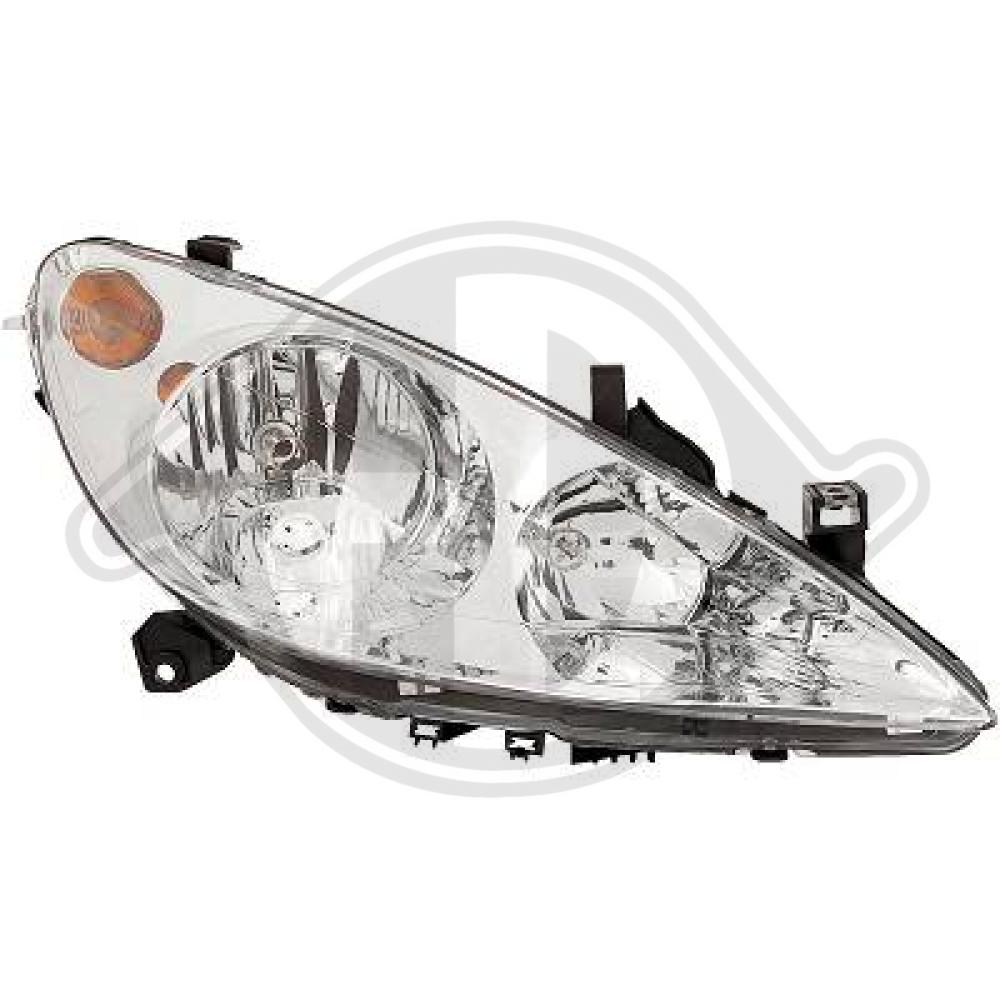 DIEDERICHS Forlygte 4234980 H7/H1 højre for PEUGEOT