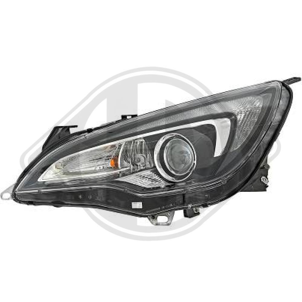 DIEDERICHS Forlygte 1807885 D1S (gasafladningslampe) venstre for OPEL