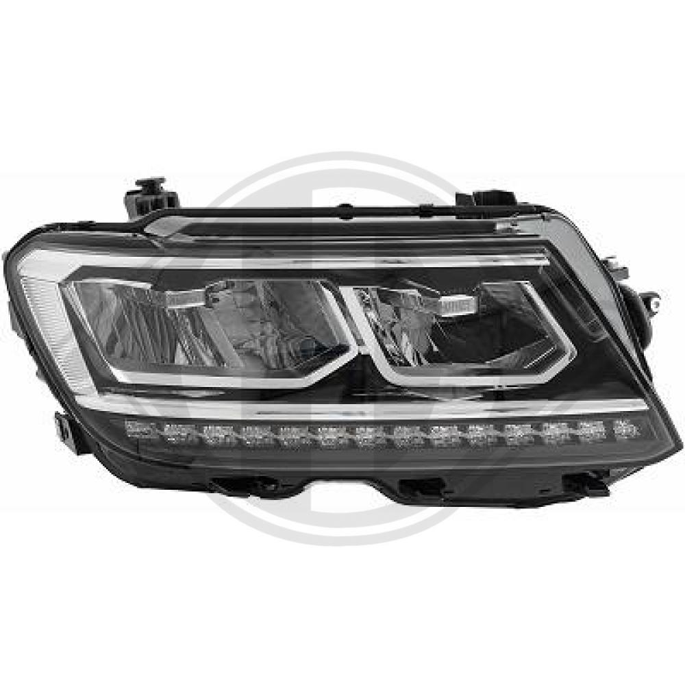 DIEDERICHS Forlygte 2256984 LED højre for VW
