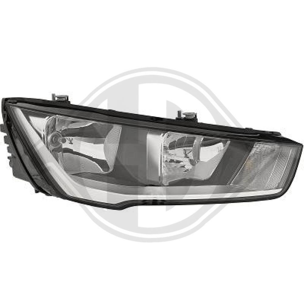 DIEDERICHS Forlygte 1080180 H15 højre for AUDI