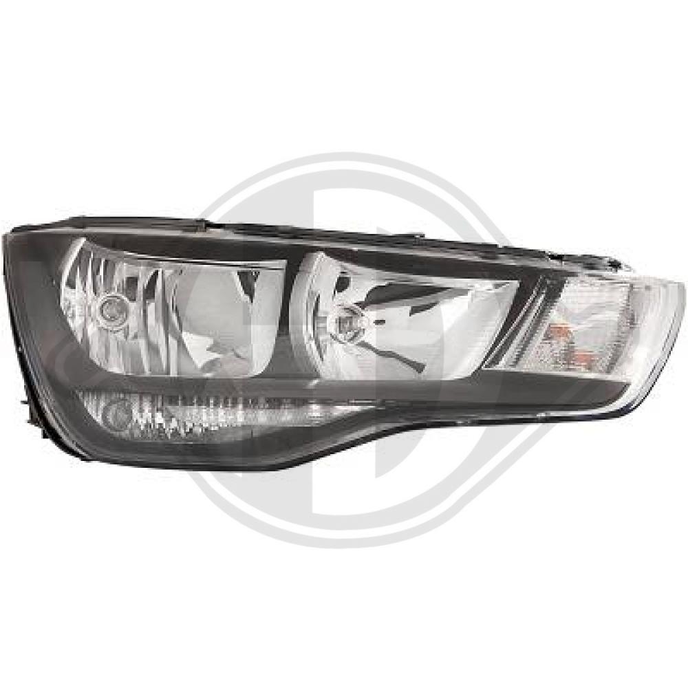 DIEDERICHS Forlygte 1080080 H7/H1 højre for AUDI