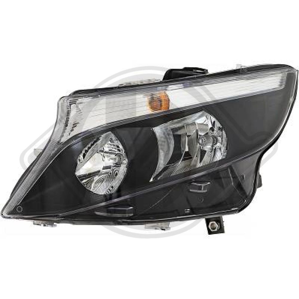 DIEDERICHS Forlygte 1668083 H7 venstre for MERCEDES-BENZ