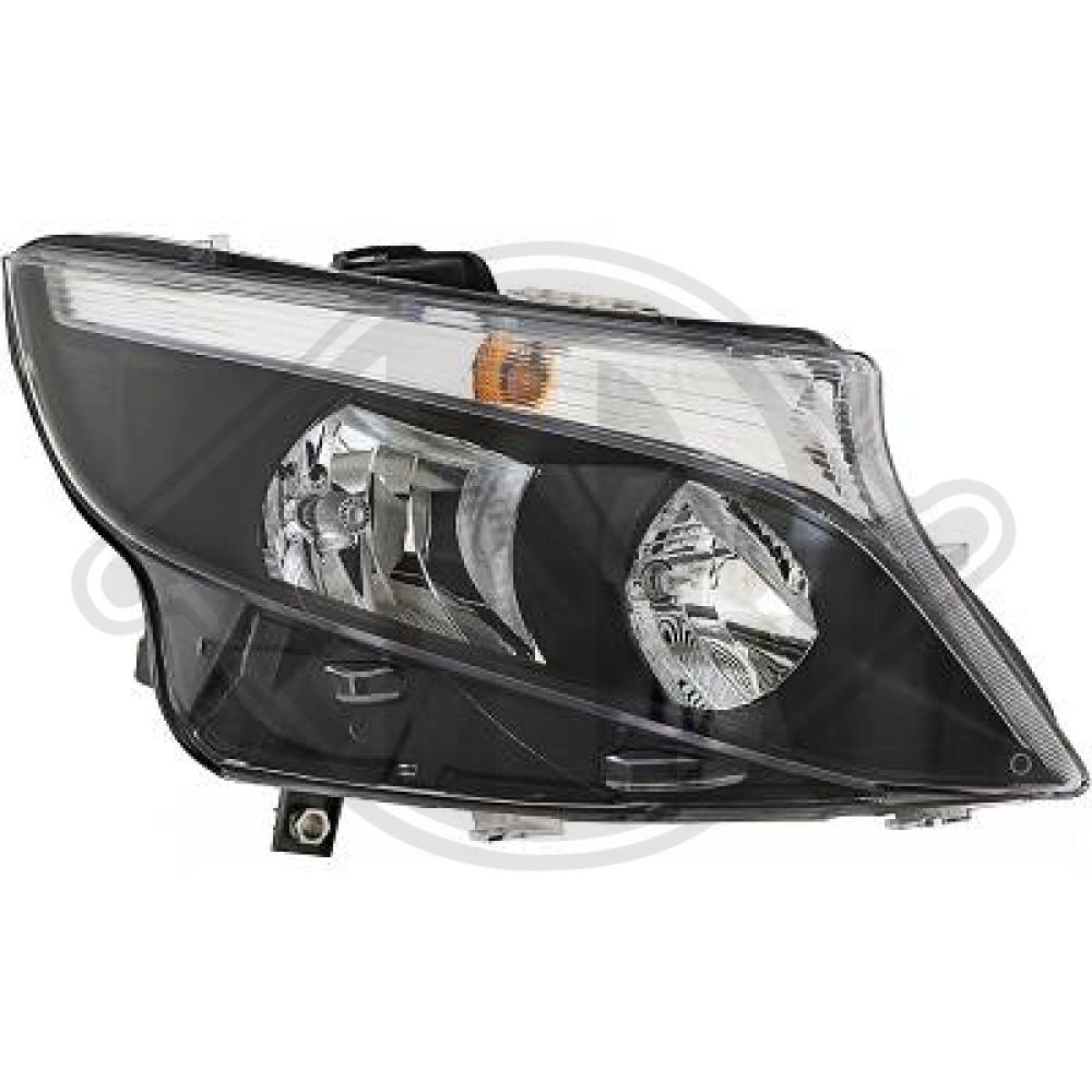 DIEDERICHS Forlygte 1668082 H7 højre for MERCEDES-BENZ