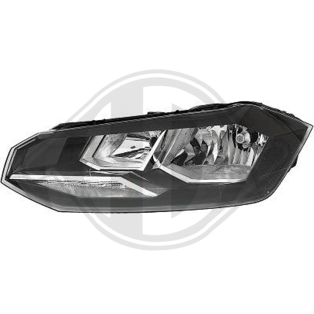 DIEDERICHS Forlygte 2209981 H7/H7 venstre for VW