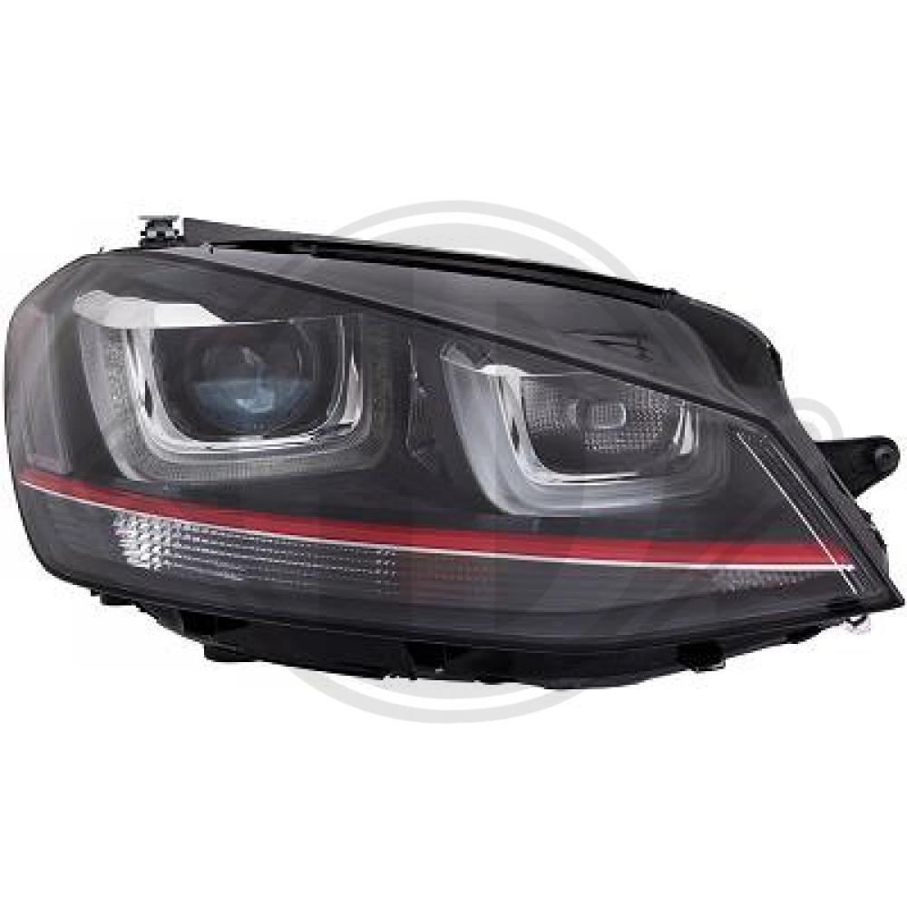 DIEDERICHS Forlygte 2216180 D3S/H7 højre for VW