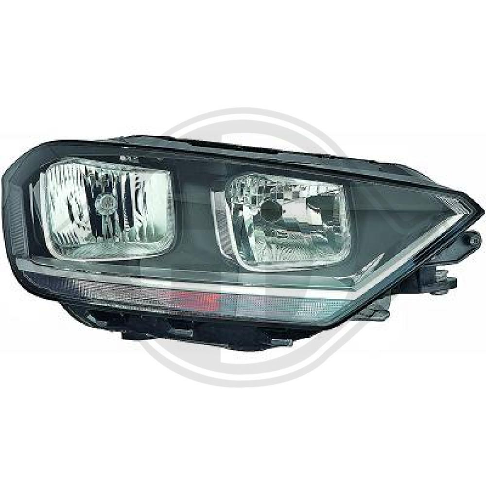 DIEDERICHS Forlygte 2216880 H15 højre for VW