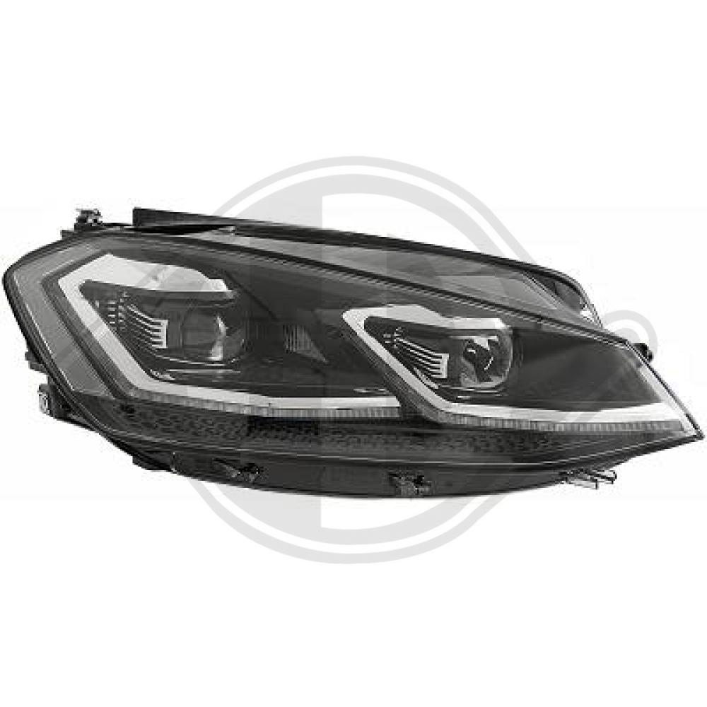 DIEDERICHS Forlygte 2217084 LED højre for VW