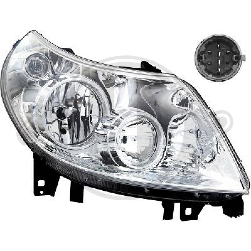 DIEDERICHS Forlygte 3484282 H7 højre for FIAT