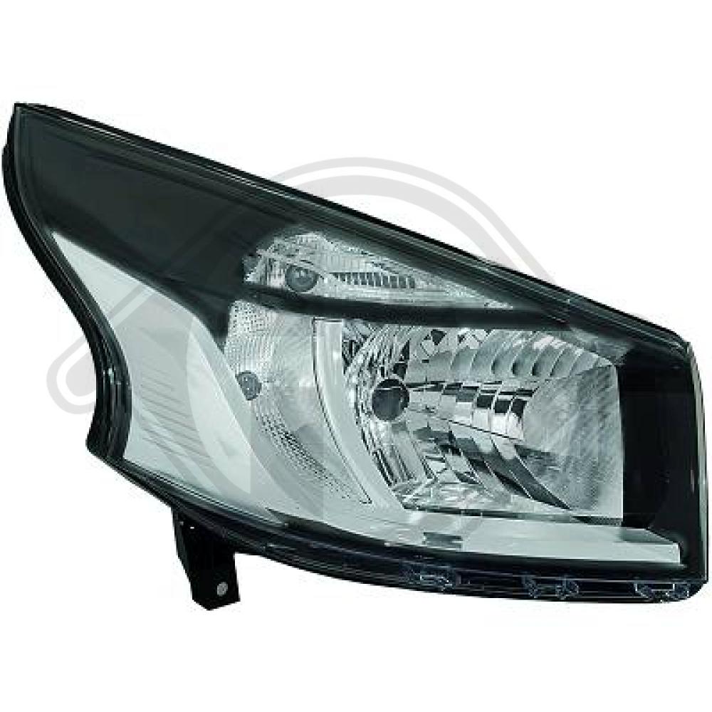 DIEDERICHS Forlygte 3498980 H4 højre for FIAT NISSAN