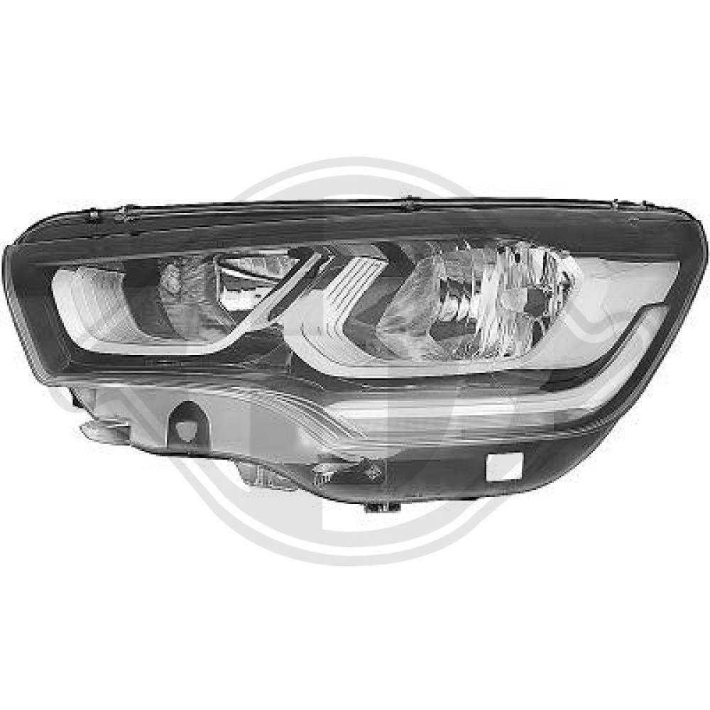 DIEDERICHS Forlygte 4073181 H7/H7 venstre for CITROËN