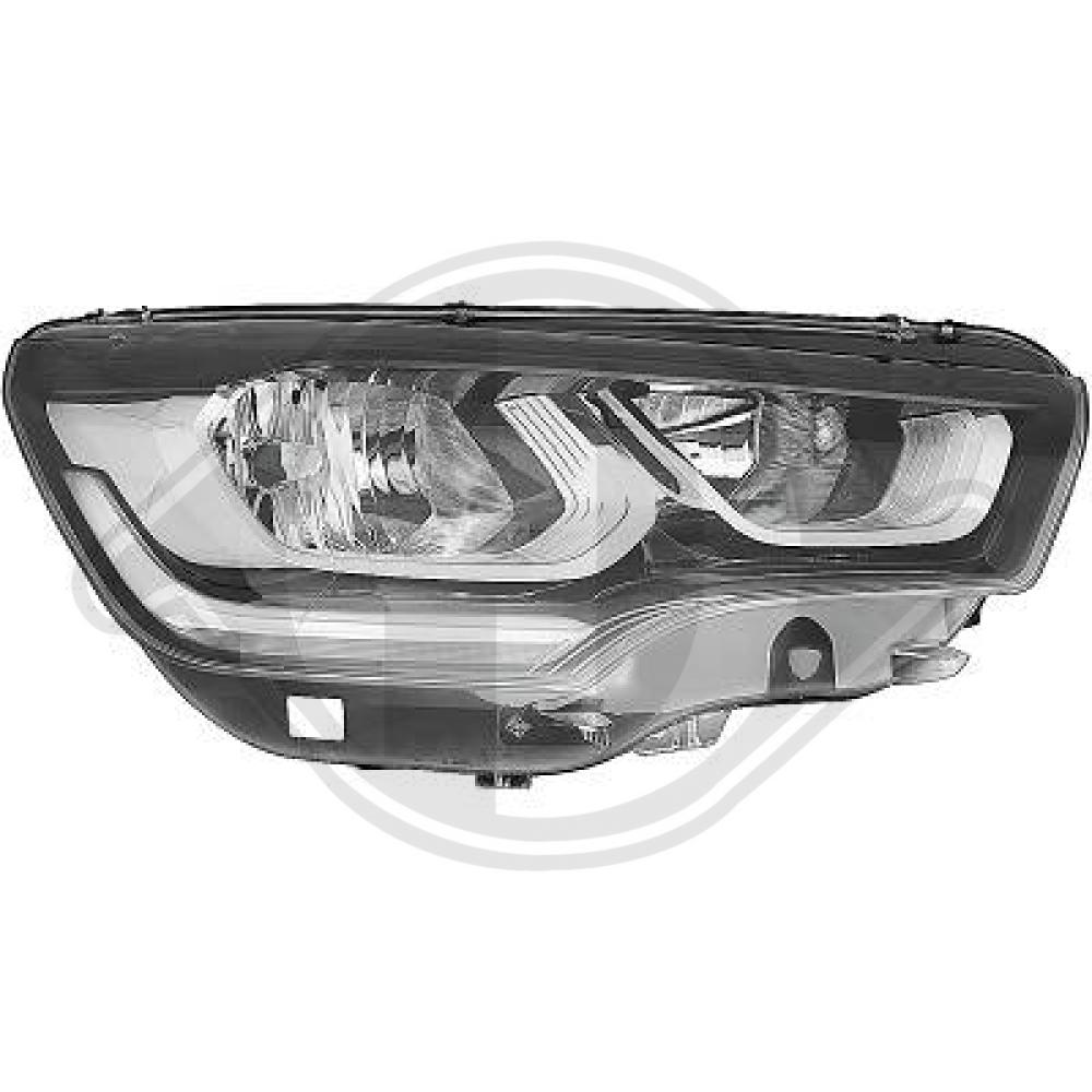 DIEDERICHS Forlygte 4073180 H7/H7 højre for CITROËN