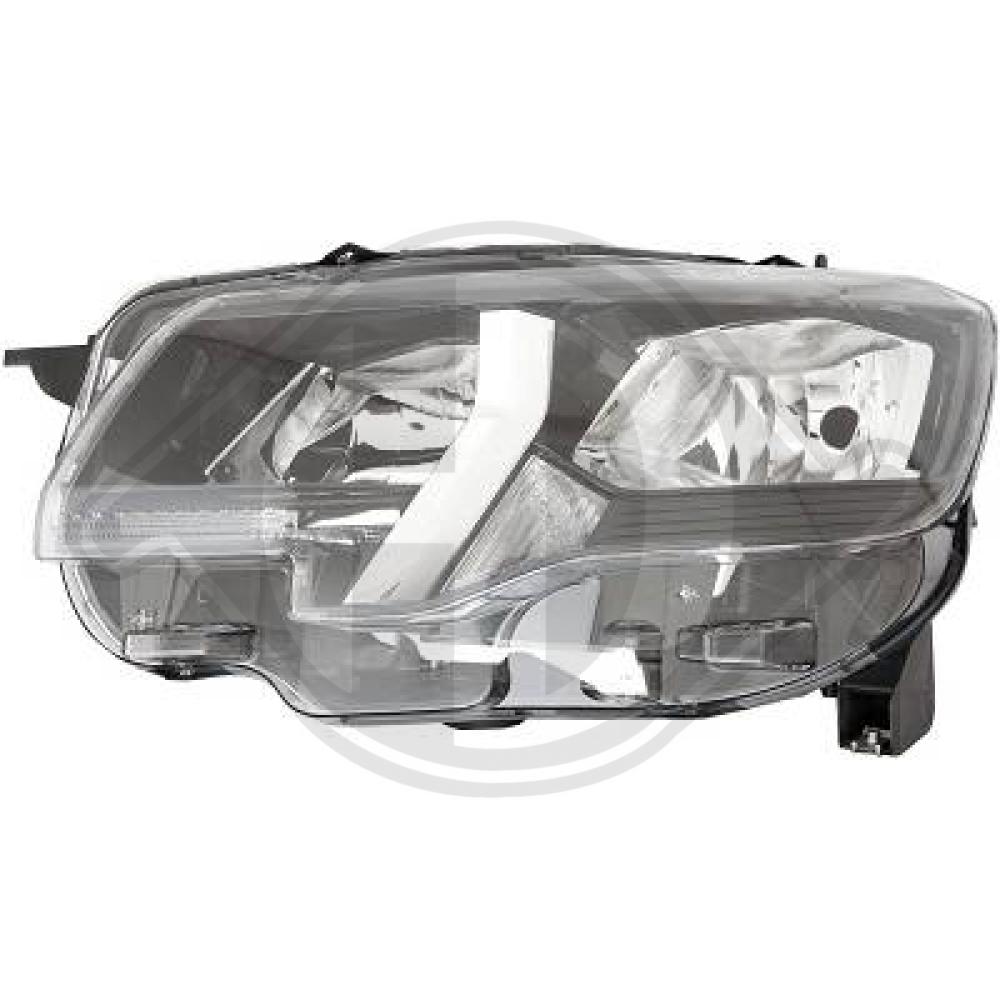 DIEDERICHS Forlygte 4214880 H7/H1 højre for PEUGEOT