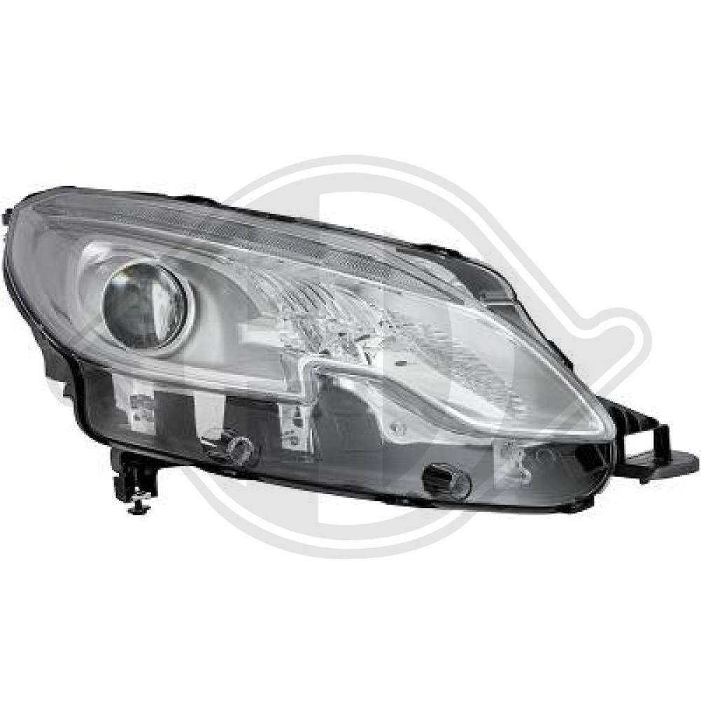 DIEDERICHS Forlygte 4227682 H7 højre for PEUGEOT