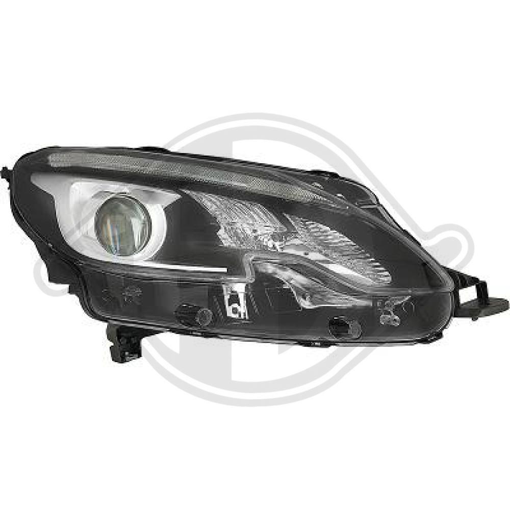 DIEDERICHS Forlygte 4227782 H7 højre for PEUGEOT