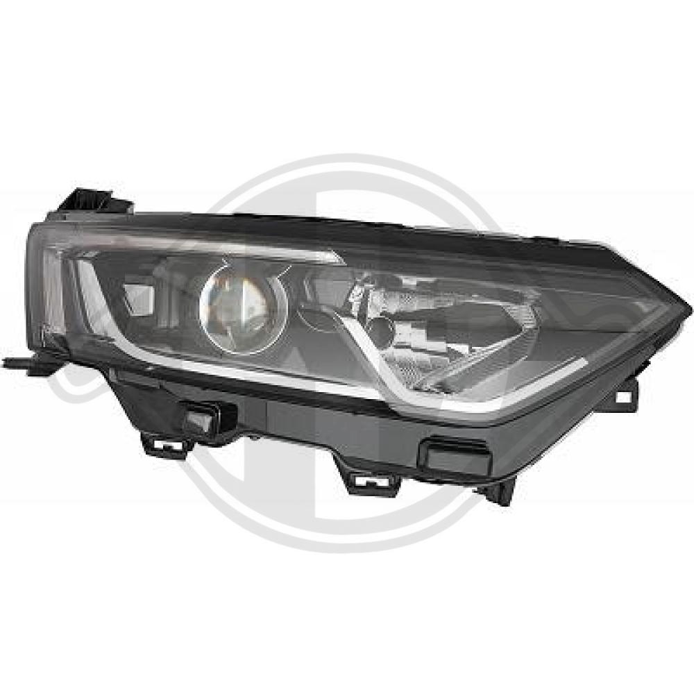 DIEDERICHS Forlygte 4445280 H7/H7 højre for RENAULT