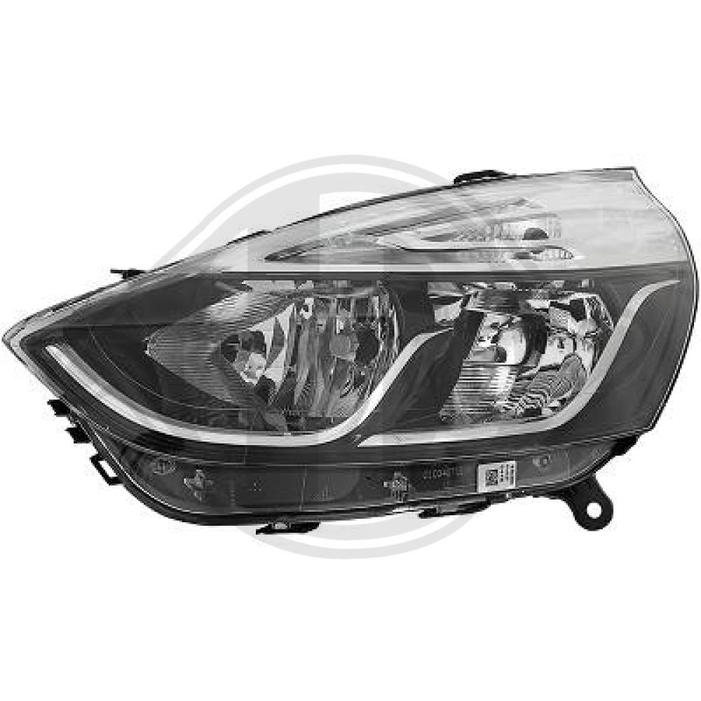 DIEDERICHS Forlygte 4416181 H7/H1 venstre for RENAULT