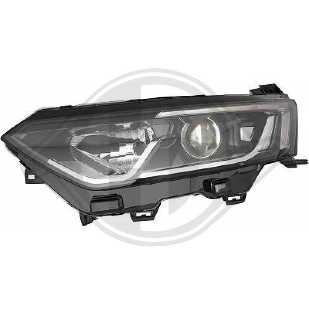 DIEDERICHS Forlygte 4445281 H7/H7 venstre for RENAULT