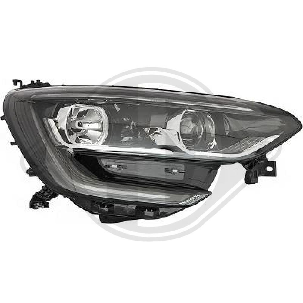 DIEDERICHS Forlygte 4467082 H7/H7 højre for RENAULT