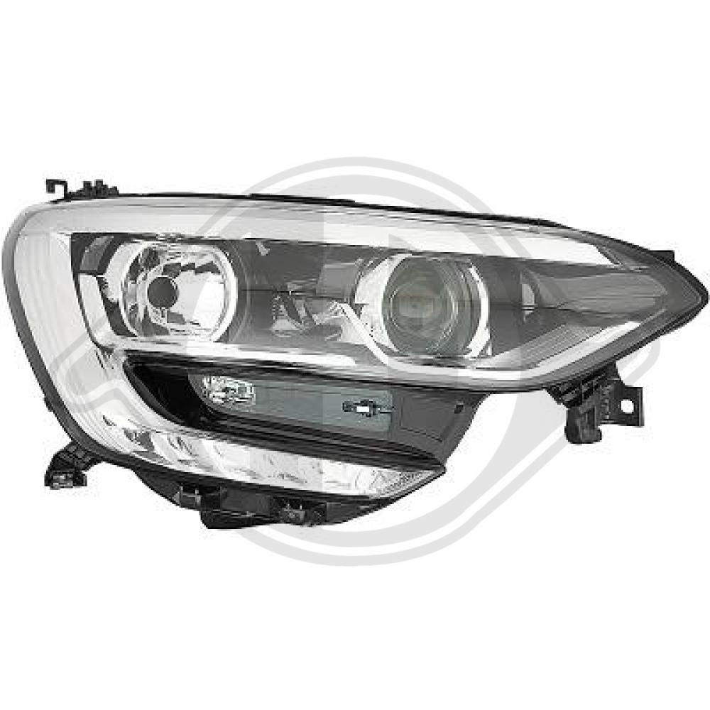 DIEDERICHS Forlygte 4467982 H7/H7 højre for RENAULT