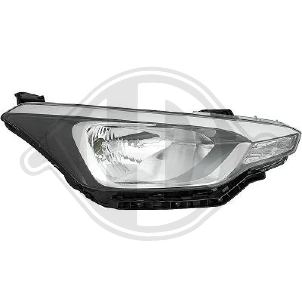 DIEDERICHS Forlygte 6807082 H4 højre for HYUNDAI