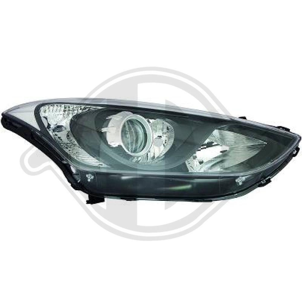 DIEDERICHS Forlygte 6836082 H7/H7/H7 højre for HYUNDAI