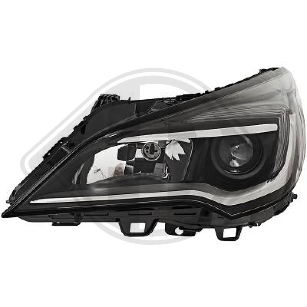 DIEDERICHS Forlygte 1808981 H7/H1 venstre for OPEL