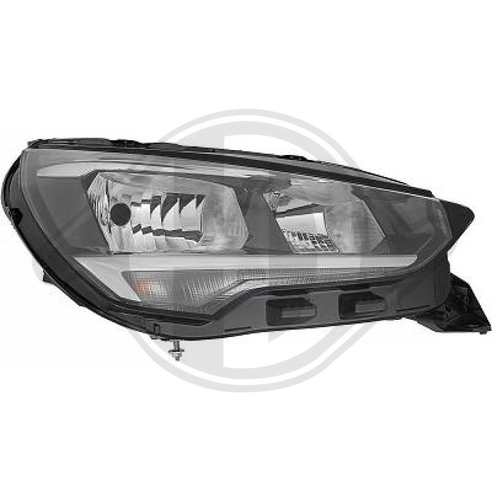 DIEDERICHS Forlygte 1816980 H15 højre for OPEL
