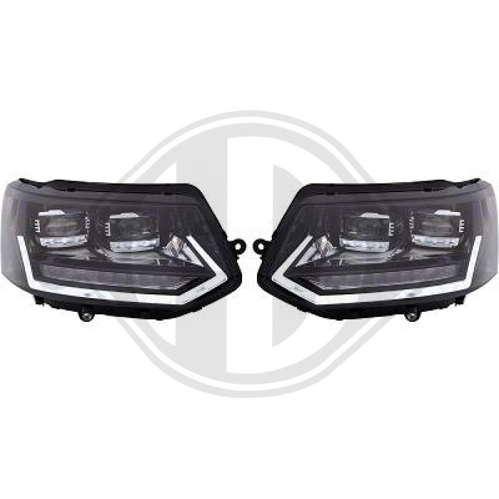 DIEDERICHS Forlygtesæt 2273986 Omstilling H7 på LED for VW