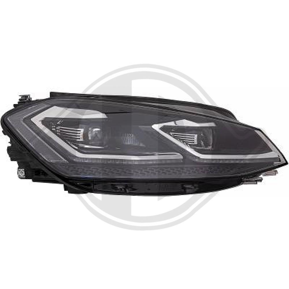 DIEDERICHS Forlygte 2217086 LED højre for VW