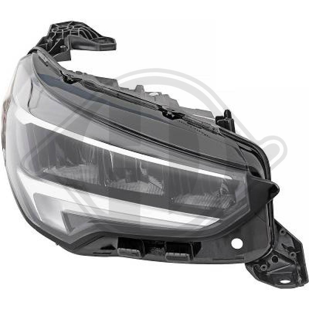 DIEDERICHS Forlygte 1816080 LED højre for OPEL