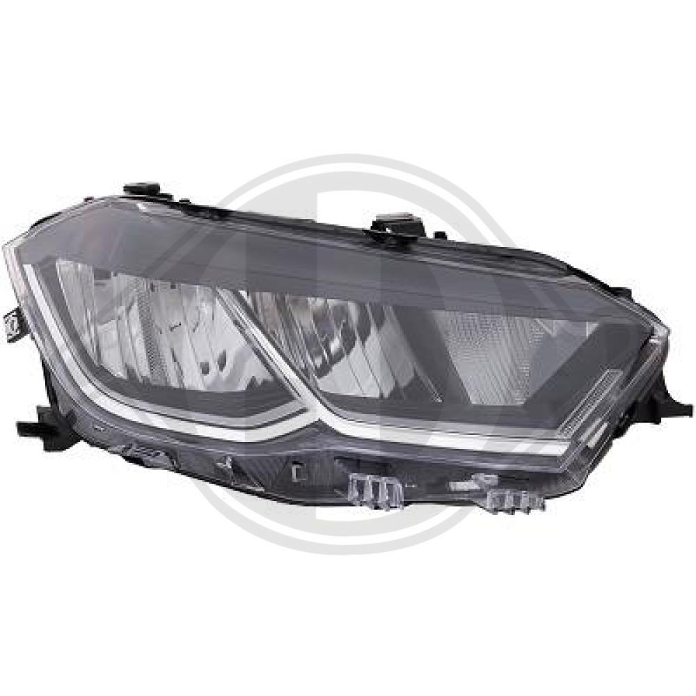 DIEDERICHS Forlygte 2209180 højre for VW