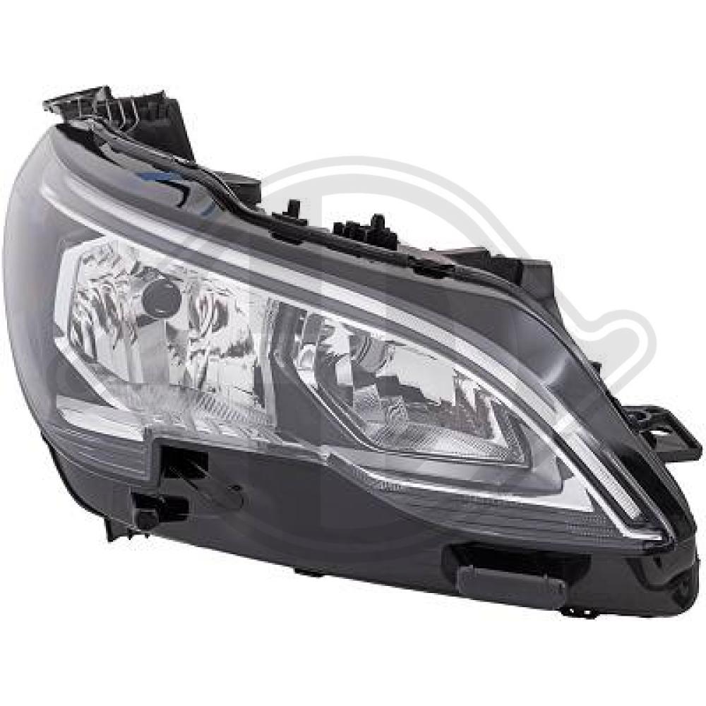 DIEDERICHS Forlygte 4236486 PWY24W højre for PEUGEOT