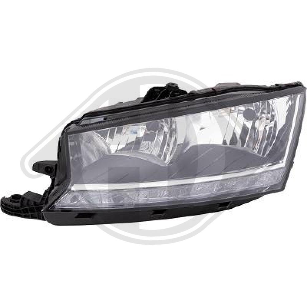 DIEDERICHS Forlygte 7807183 H7/H7 venstre for SKODA