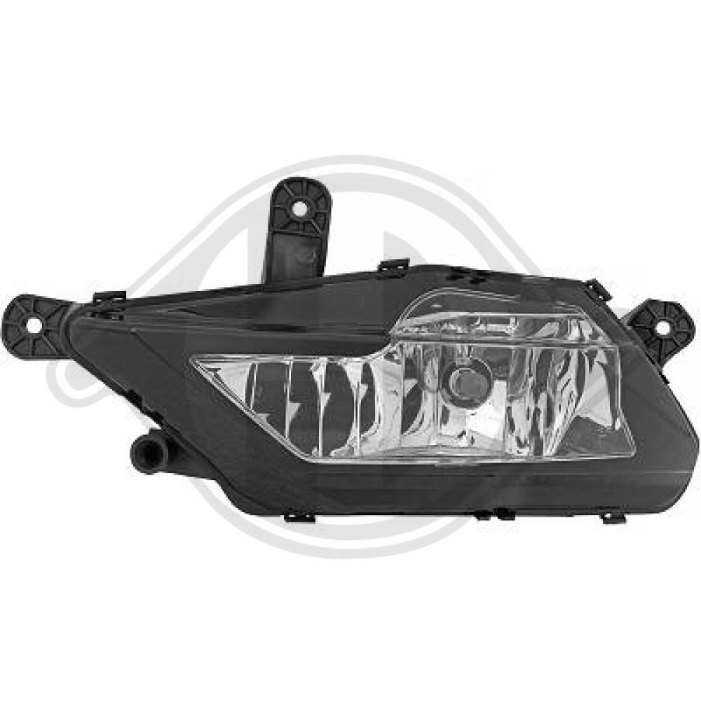 DIEDERICHS Tågelygte 1808188 H8 højre for OPEL