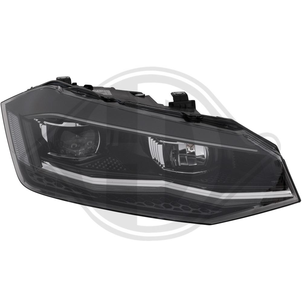 DIEDERICHS Forlygte 2209984 LED højre for VW