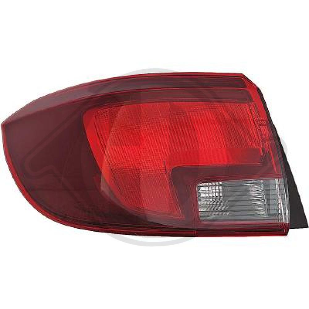 DIEDERICHS Baglygte 1808691 P21W højre for OPEL