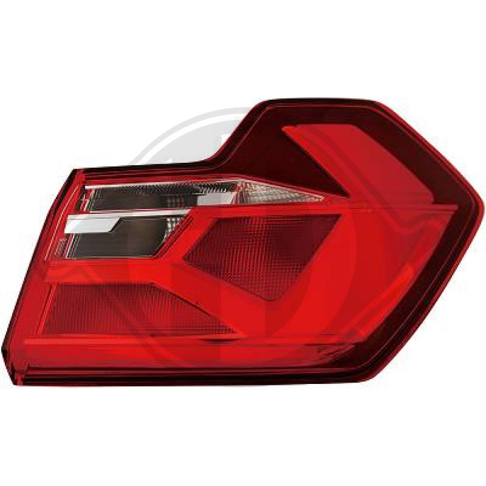 DIEDERICHS Baglygte 1081090 P21W højre for AUDI