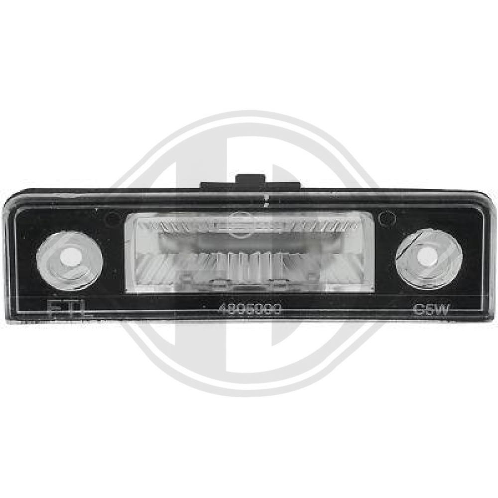 DIEDERICHS Nummerpladelys 7831093 C5W på begge sider for SKODA