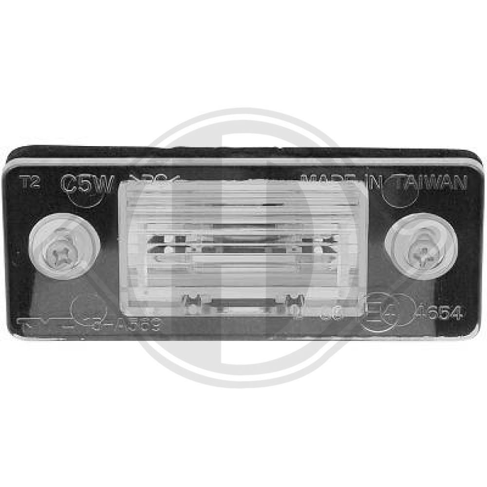 DIEDERICHS Nummerpladelys 7806094 C5W på begge sider for SKODA