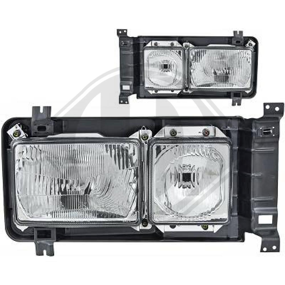 DIEDERICHS Indsats, forlygte 2269180 H4/H3 foran for VW