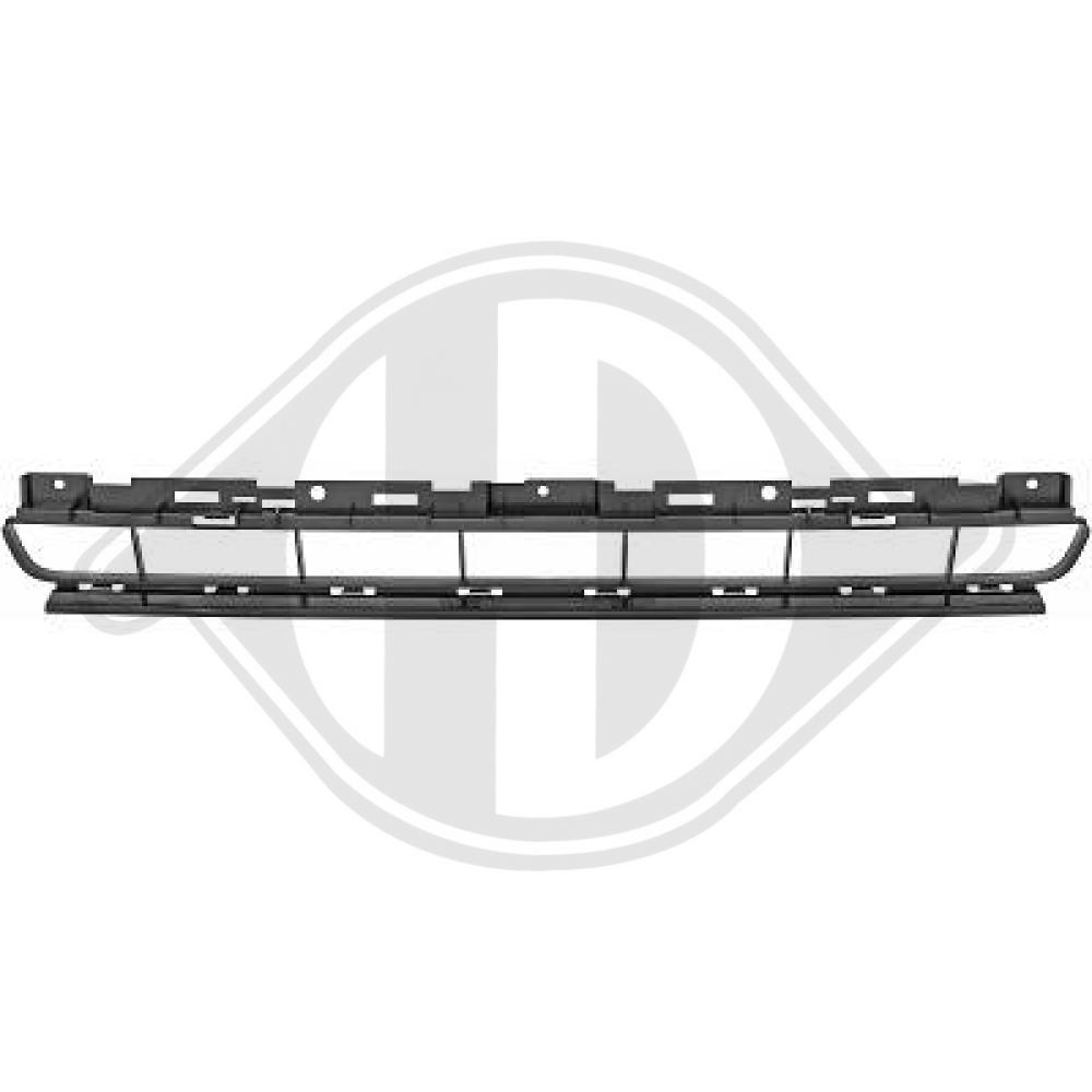 DIEDERICHS Kofangergitter 1020045 midten for AUDI