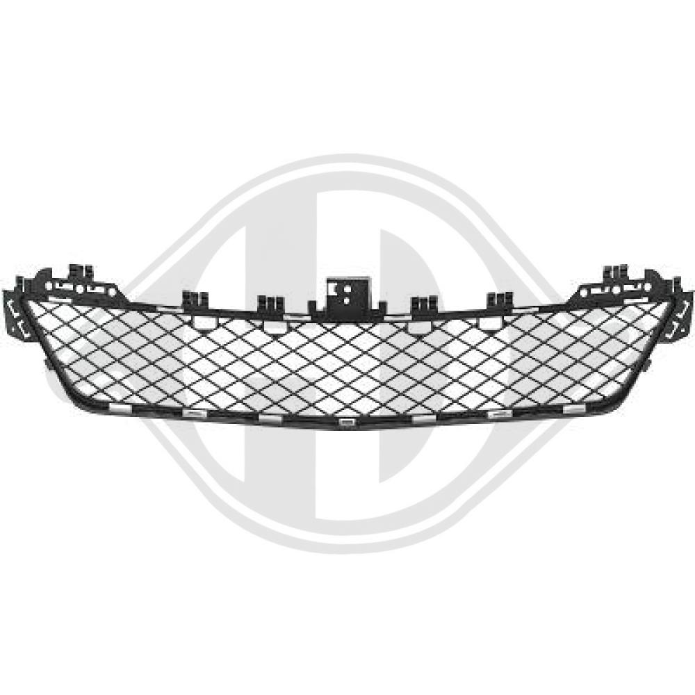 DIEDERICHS Kofangergitter 1672144 midten for MERCEDES-BENZ