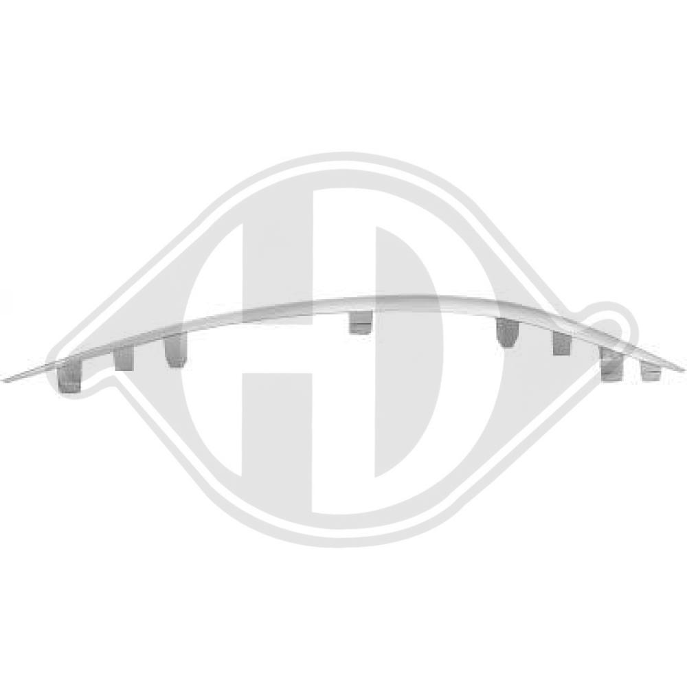 DIEDERICHS Pynte-/beskyttelsesliste, kofanger 1673065 foran til venstre for MERCEDES-BENZ