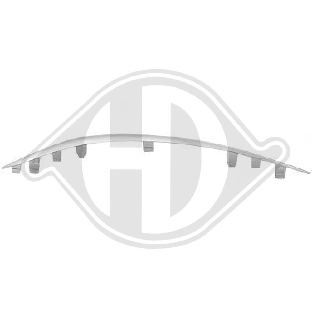 DIEDERICHS Pynte-/beskyttelsesliste, kofanger 1673064 foran til højre for MERCEDES-BENZ