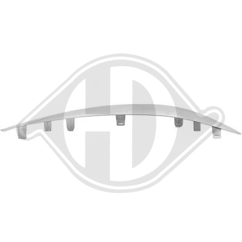 DIEDERICHS Pynte-/beskyttelsesliste, kofanger 1673063 foran til venstre for MERCEDES-BENZ