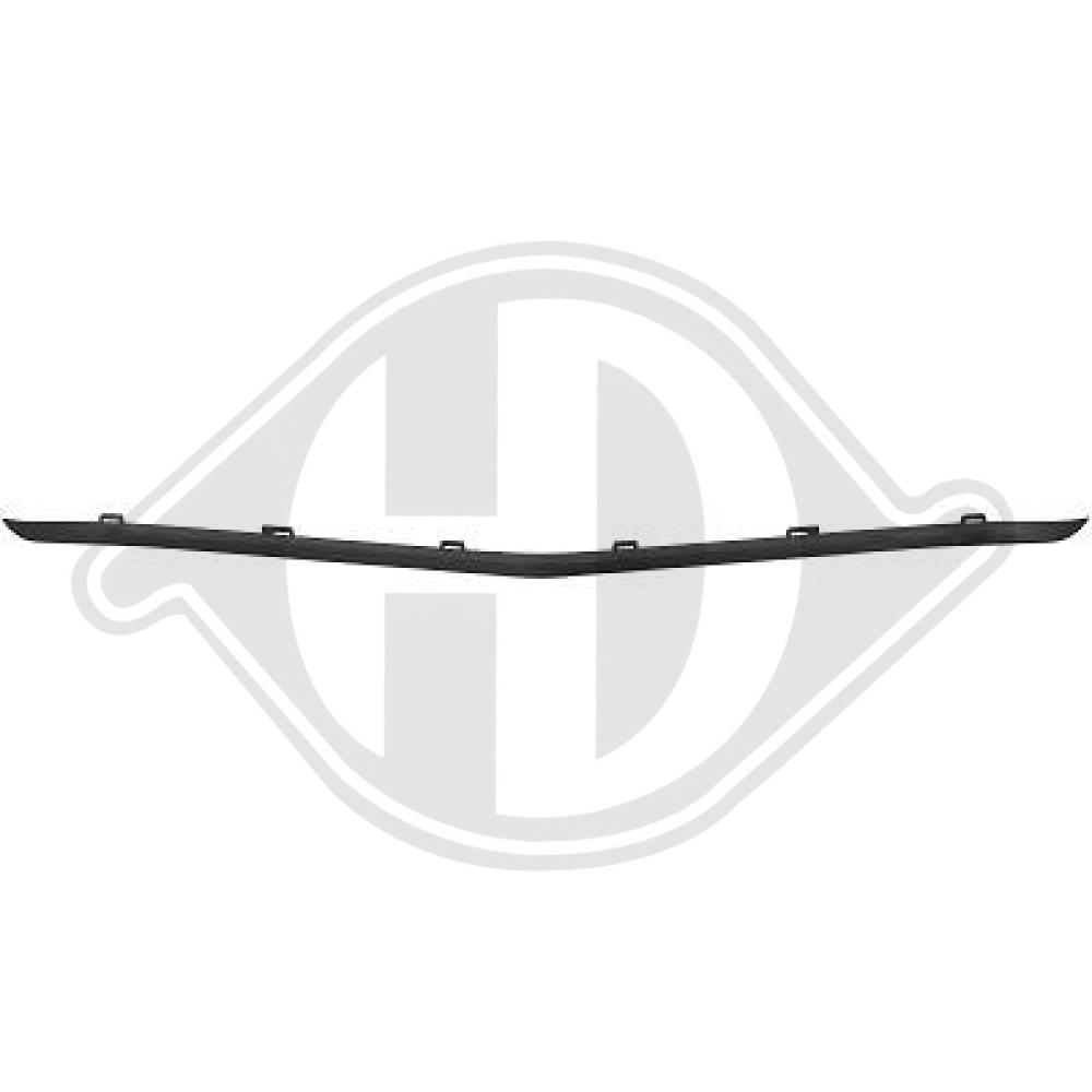 DIEDERICHS Pynte-/beskyttelsesliste, kofanger 1673068 foran for MERCEDES-BENZ