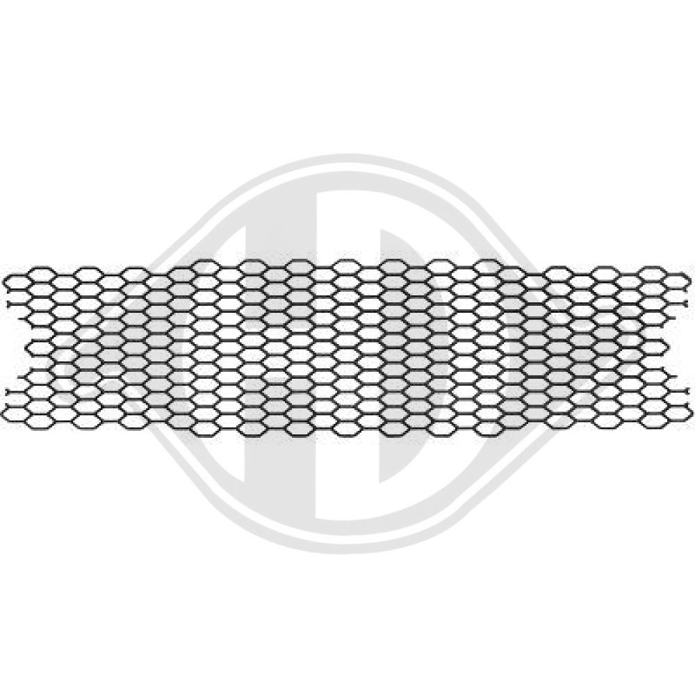 DIEDERICHS Kofangergitter 2205445 midten for VW