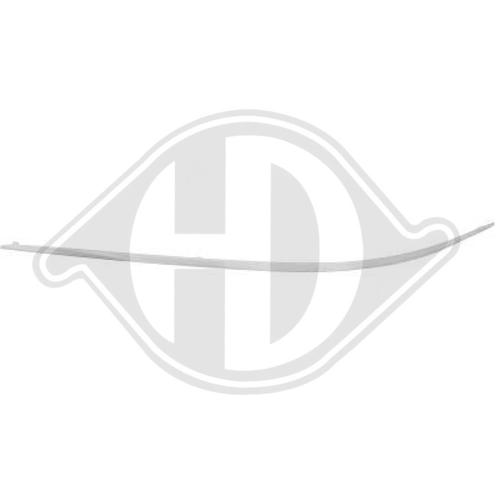 DIEDERICHS Pynte-/beskyttelsesliste, kofanger 1626065 foran til venstre for MERCEDES-BENZ