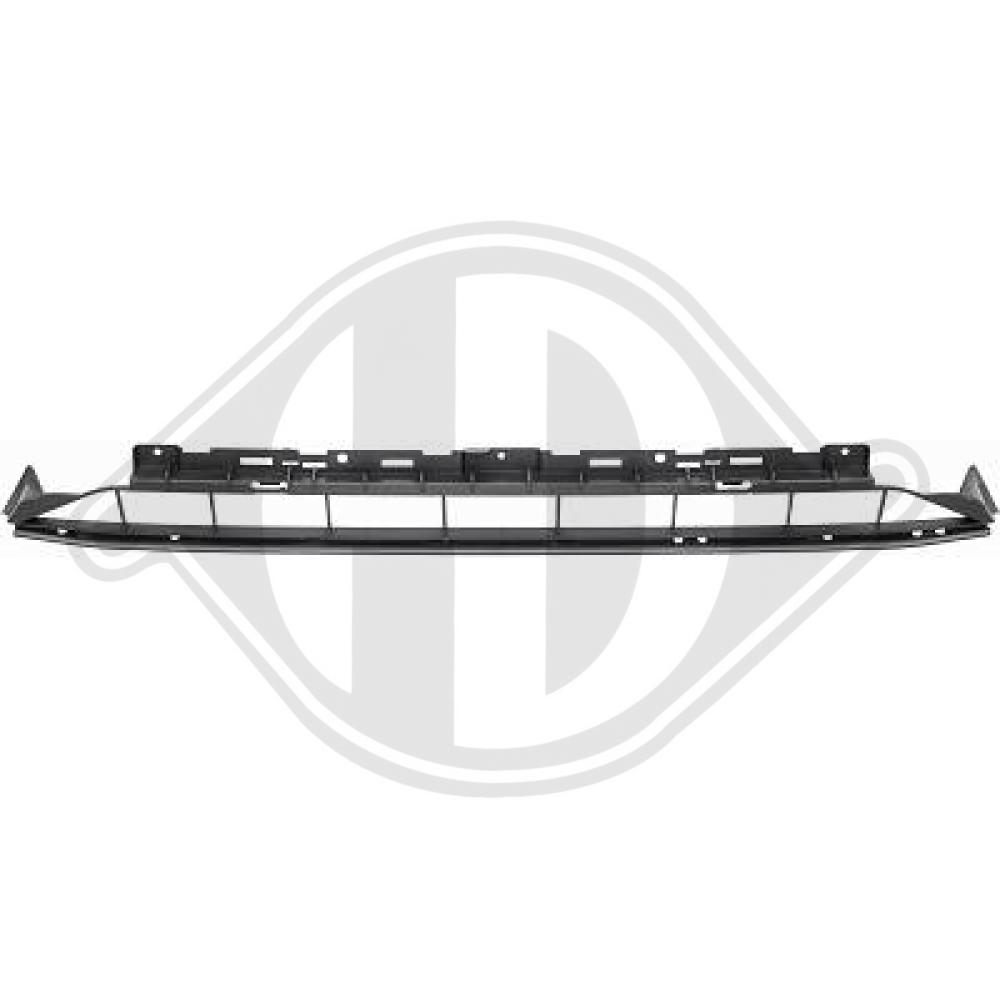 DIEDERICHS Kofangergitter 1020245 midten for AUDI