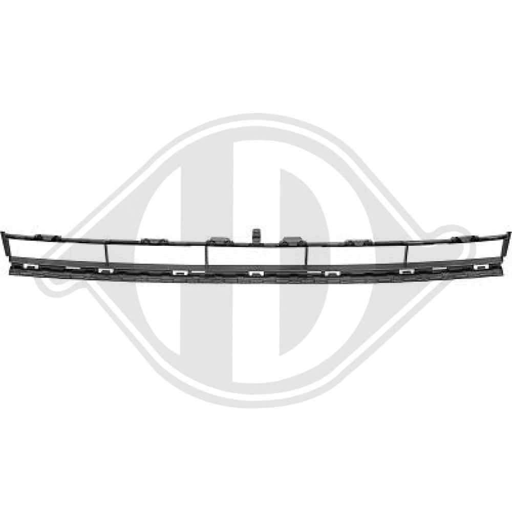 DIEDERICHS Kofangergitter 1033344 midten for AUDI